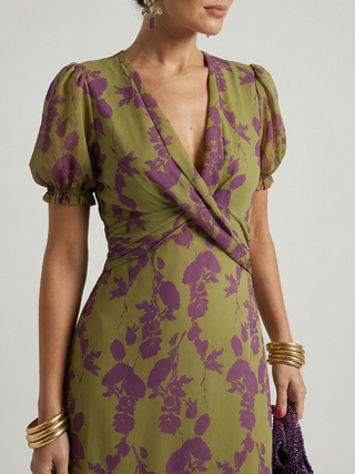 Hélène | Robe midi florale décontractée femme