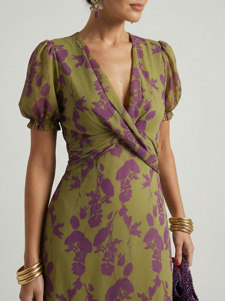 Hélène | Robe midi florale décontractée femme