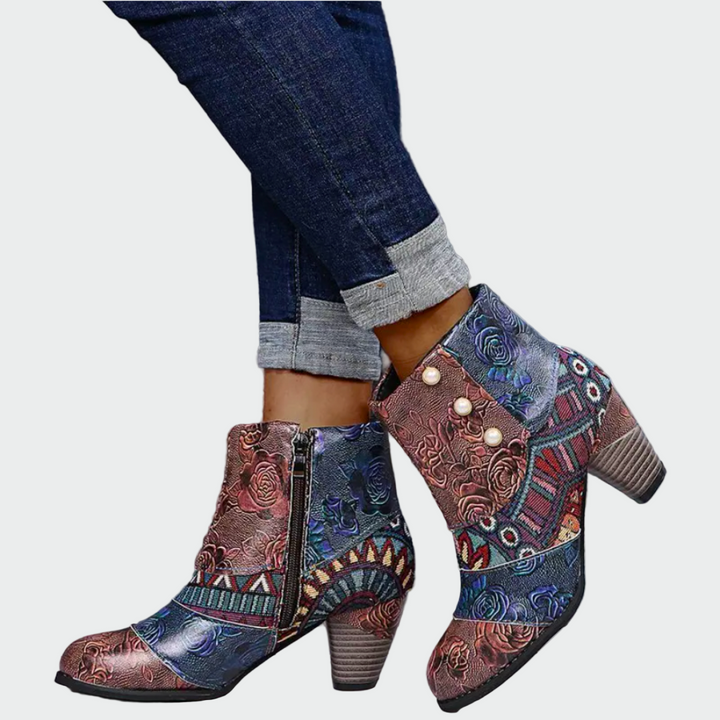 Aurélia | Bottines patchwork artistiques femme