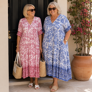 Isabelle | Robe fleurie V-neck élégante femme