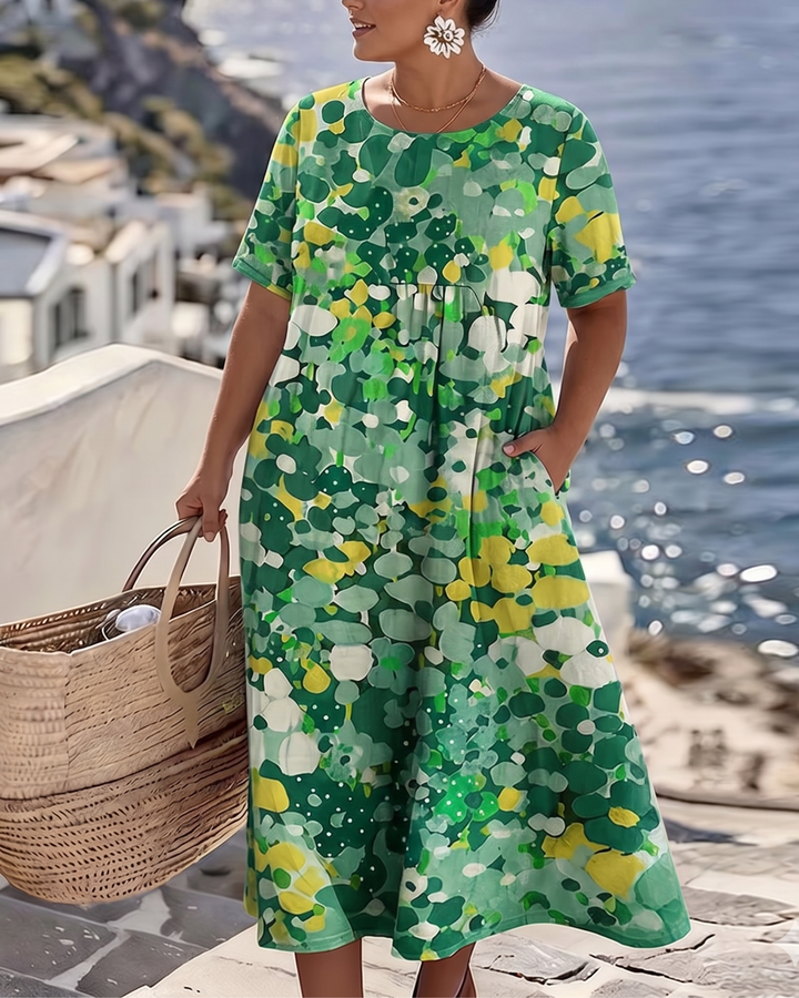 Vittoria — Robe midi fleurie femme élégante