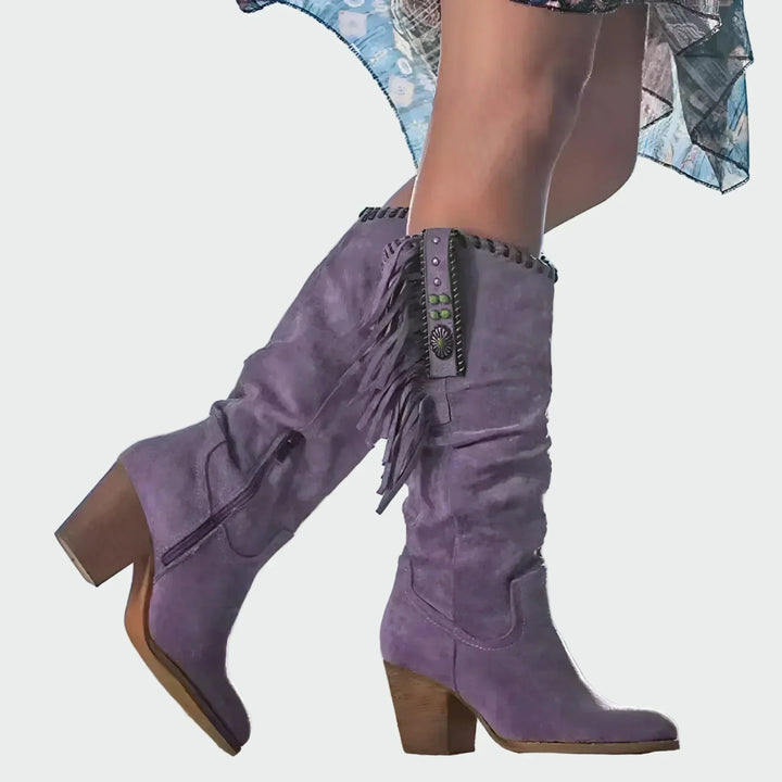 Savannah | Bottes western frangées femme
