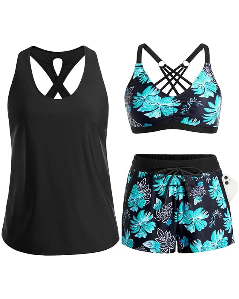 Maren — Ensemble tankini 3 pièces femme