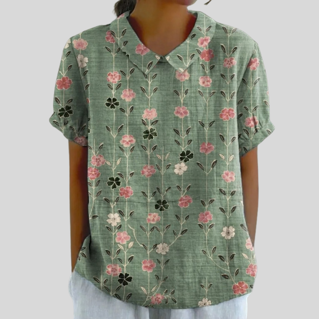 Amandine | Blouse florale verticale femme