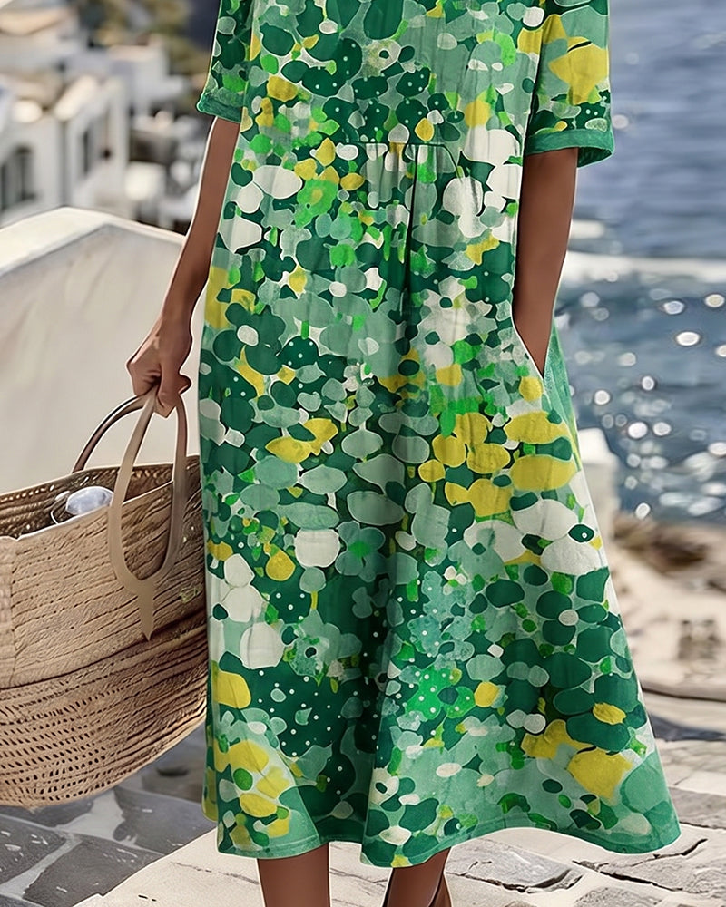 Vittoria — Robe midi fleurie femme élégante
