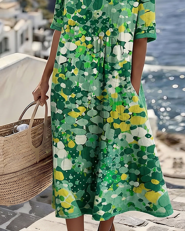 Vittoria — Robe midi fleurie femme élégante
