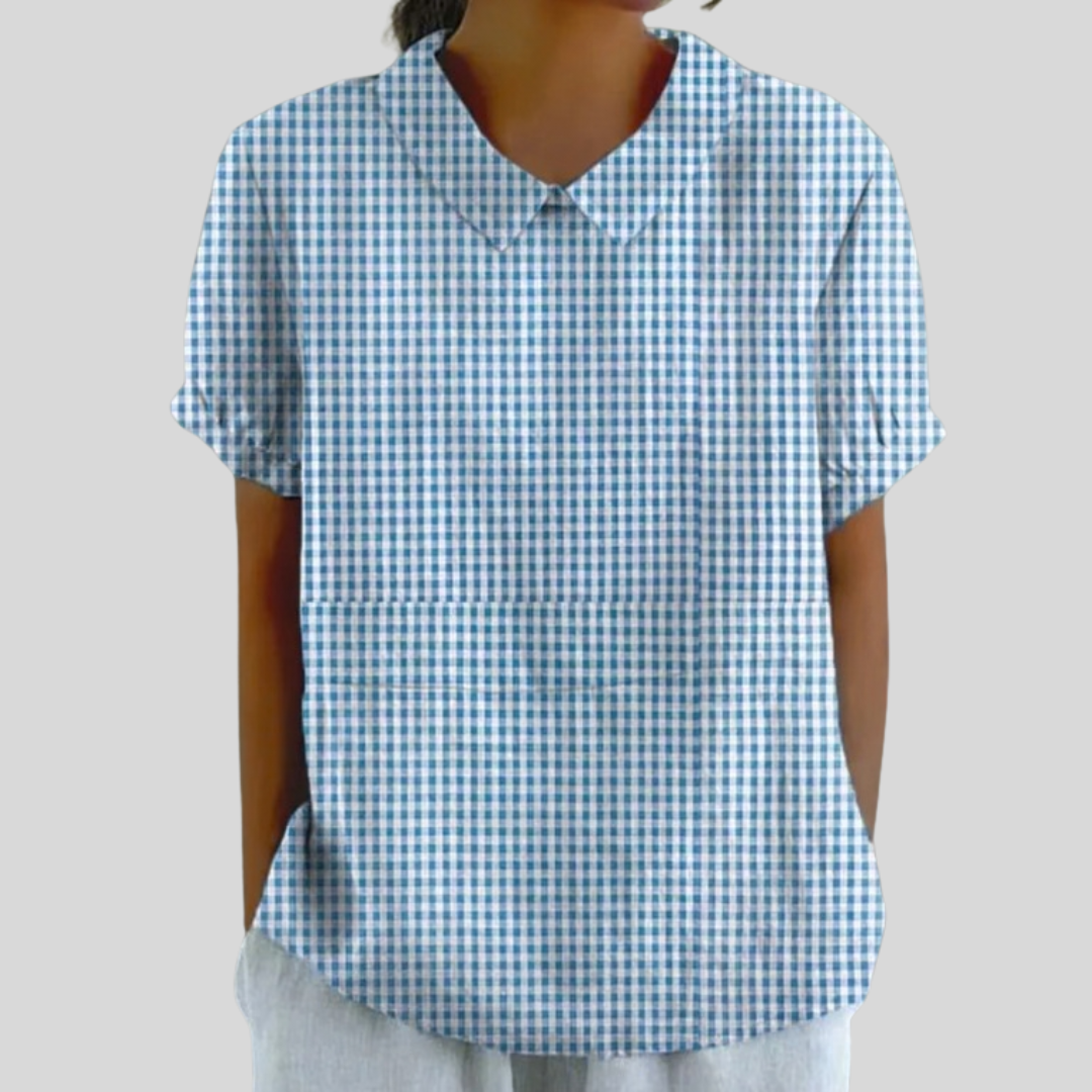 Adèle | Blouse à carreaux classique femme