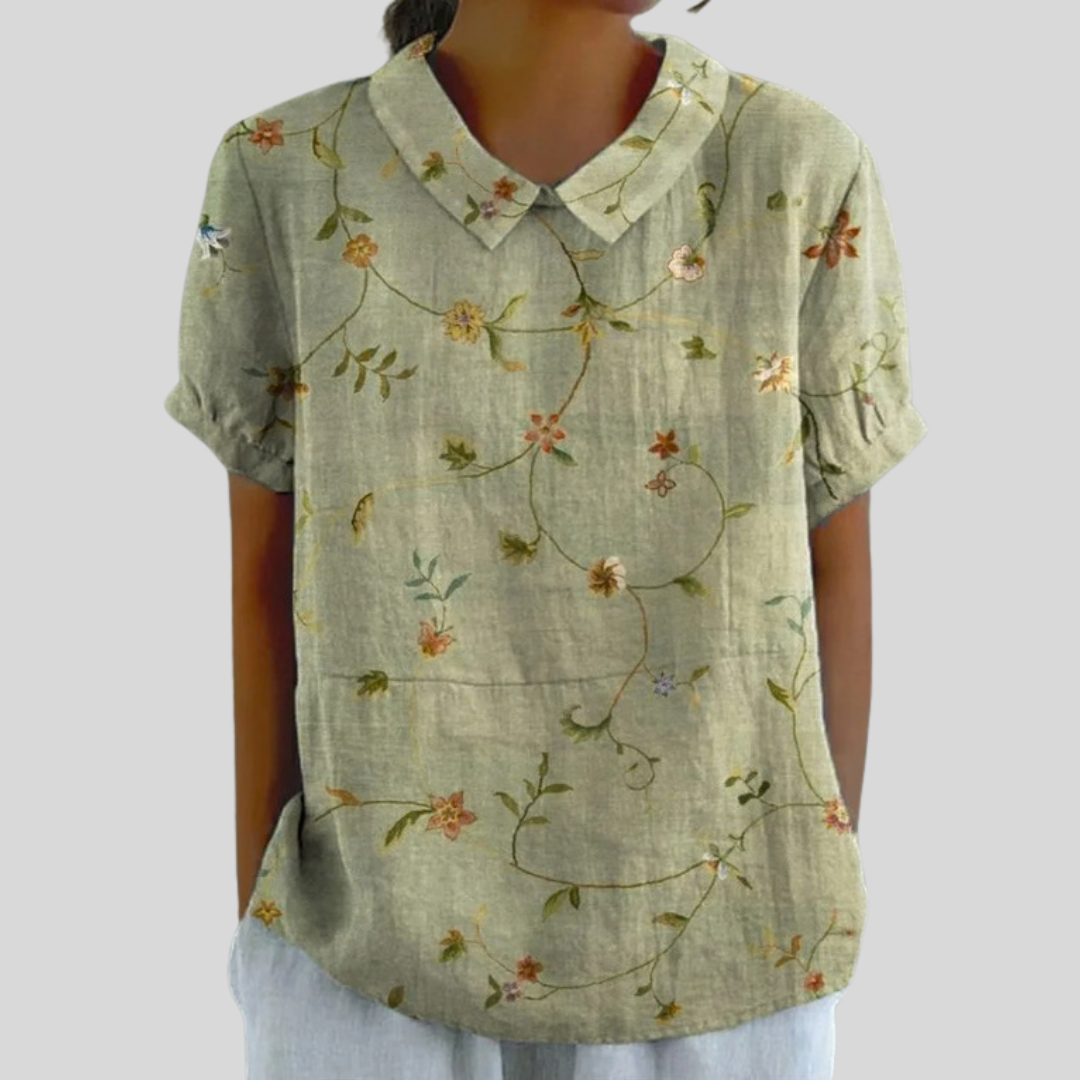 Isabelle | Blouse florale champêtre femme