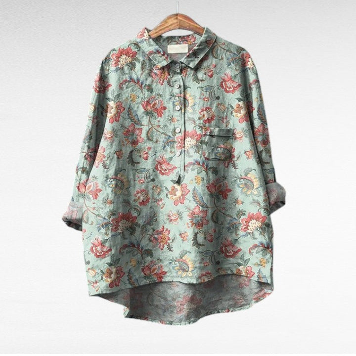 Séraphine | Blouse florale artistique femme