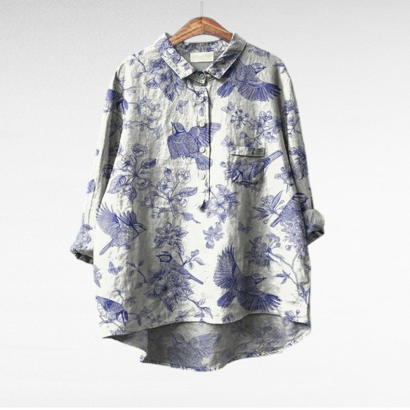 Séraphine | Blouse florale artistique femme
