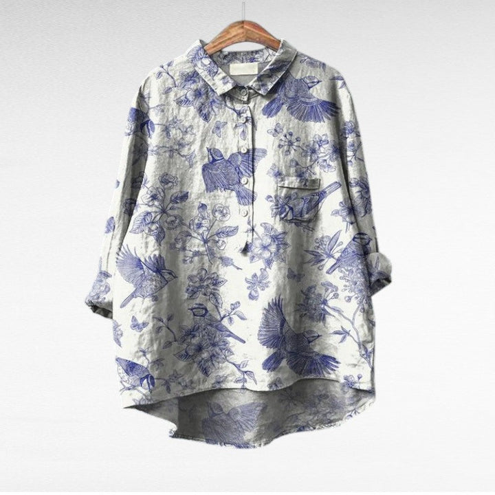 Séraphine | Blouse florale artistique femme