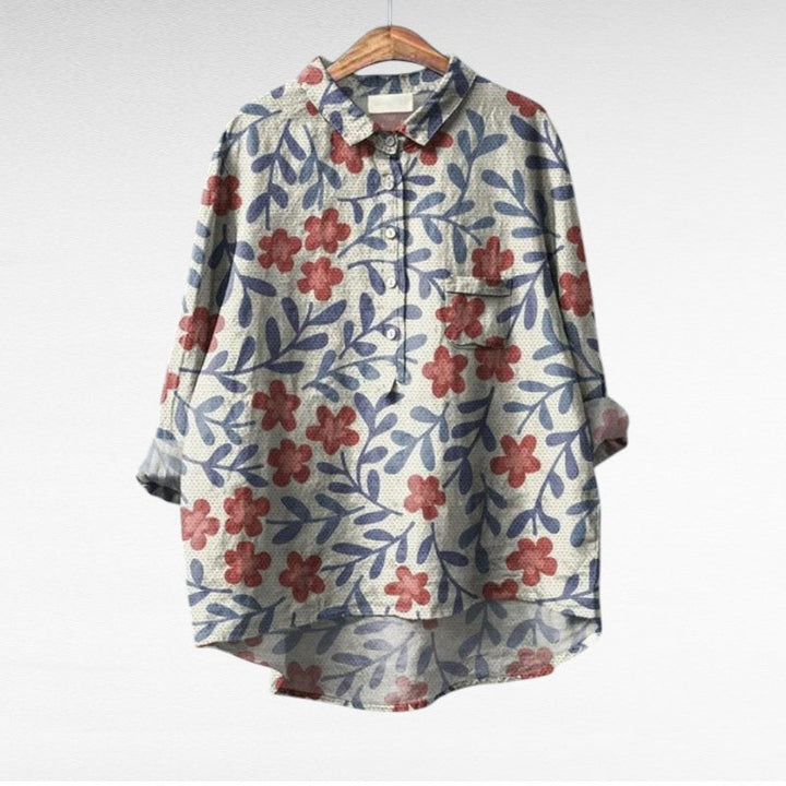 Séraphine | Blouse florale artistique femme