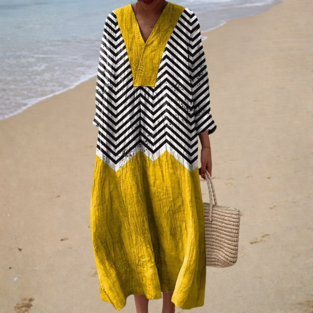 Josephine | Robe Longue Graphique Femme