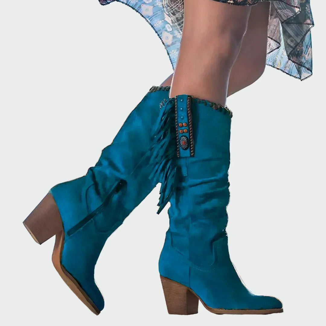 Savannah | Bottes western frangées femme