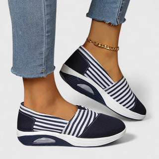Marina | Baskets slip-on rayées femme