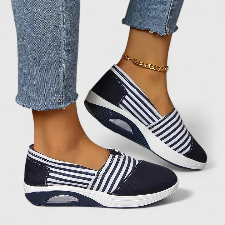 Marina | Baskets slip-on rayées femme