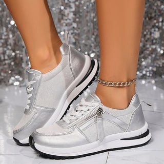 Livia | Baskets brillance élégante femme