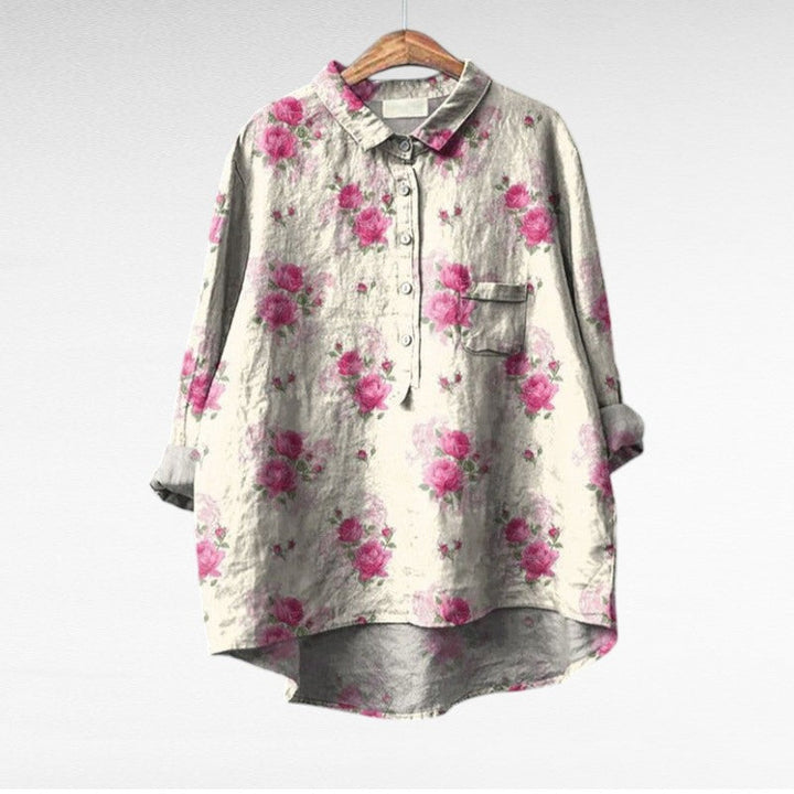 Séraphine | Blouse florale artistique femme