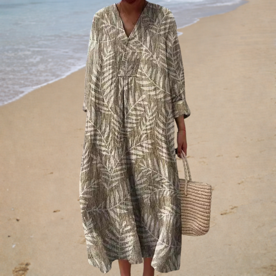 Georgette | Robe Longue Nature Élégante Femme