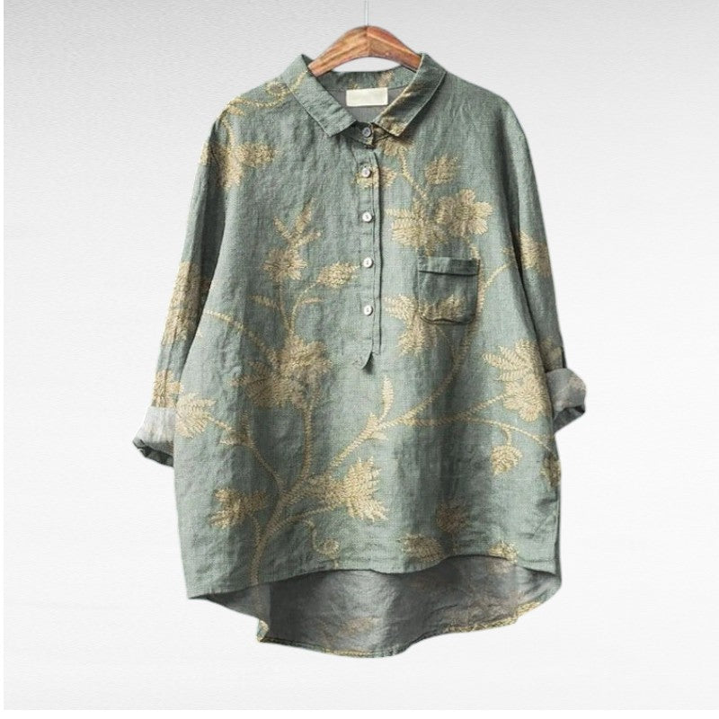 Séraphine | Blouse florale artistique femme