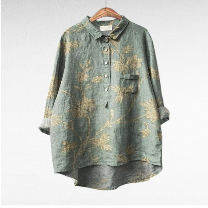 Séraphine | Blouse florale artistique femme