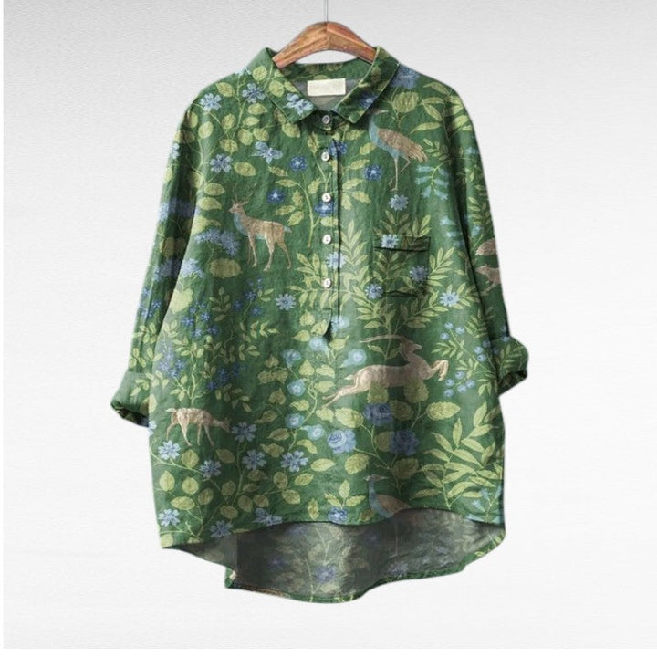 Séraphine | Blouse florale artistique femme