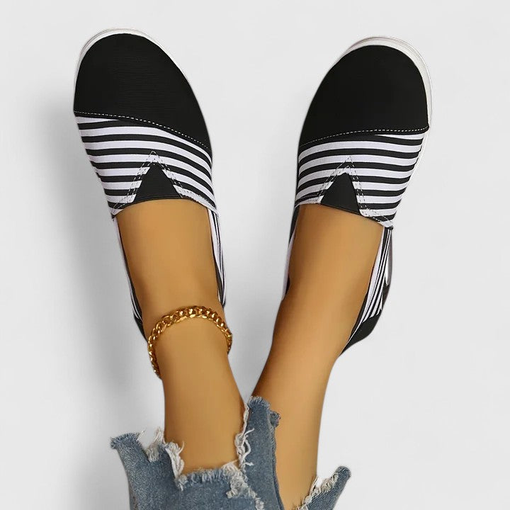 Marina | Baskets slip-on rayées femme