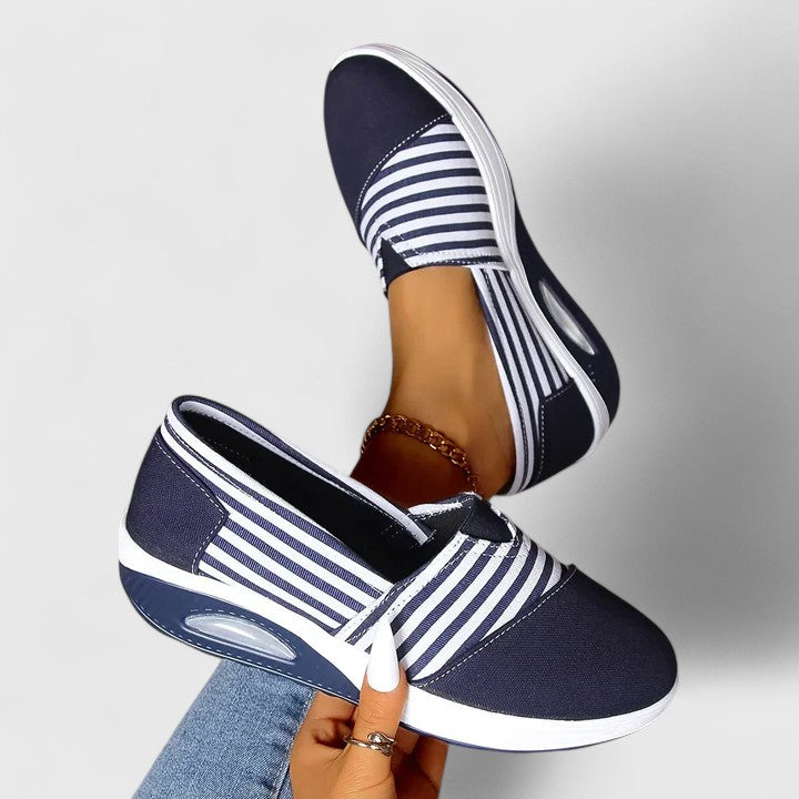 Marina | Baskets slip-on rayées femme