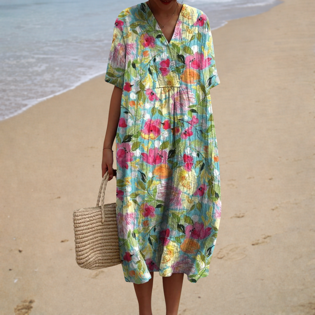 Chanel | Robe Longue Fleurie Colorée Femme