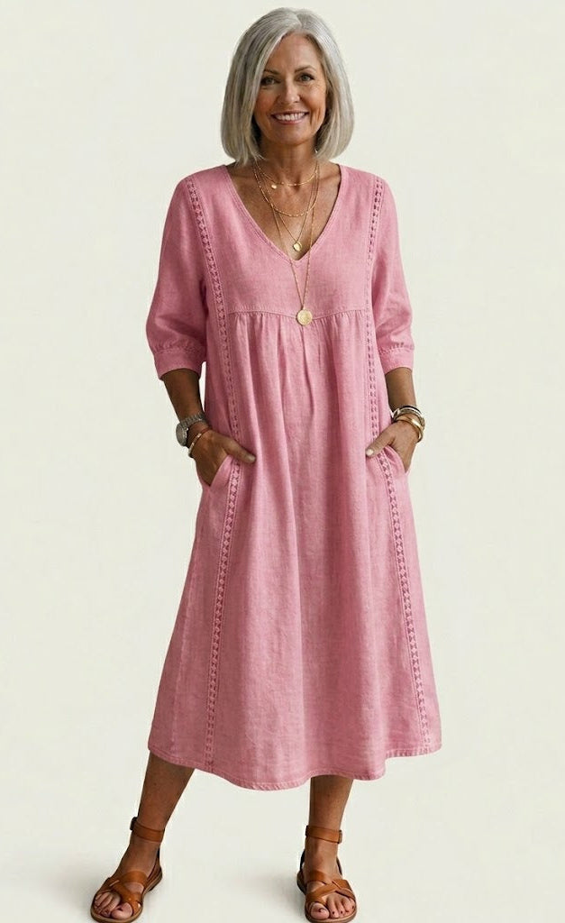 Louise | Robe maxi A-ligne élégance femme