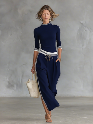 Marguerite | Ensemble Sportif Deux Pièces avec Pantalon Large Femme