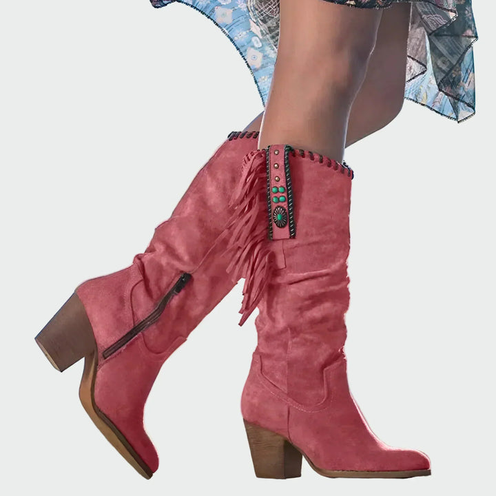 Savannah | Bottes western frangées femme