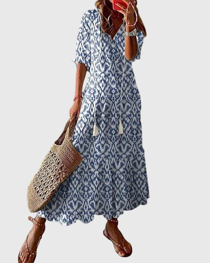 Amalia | Robe maxi bohème d'été vintage femme