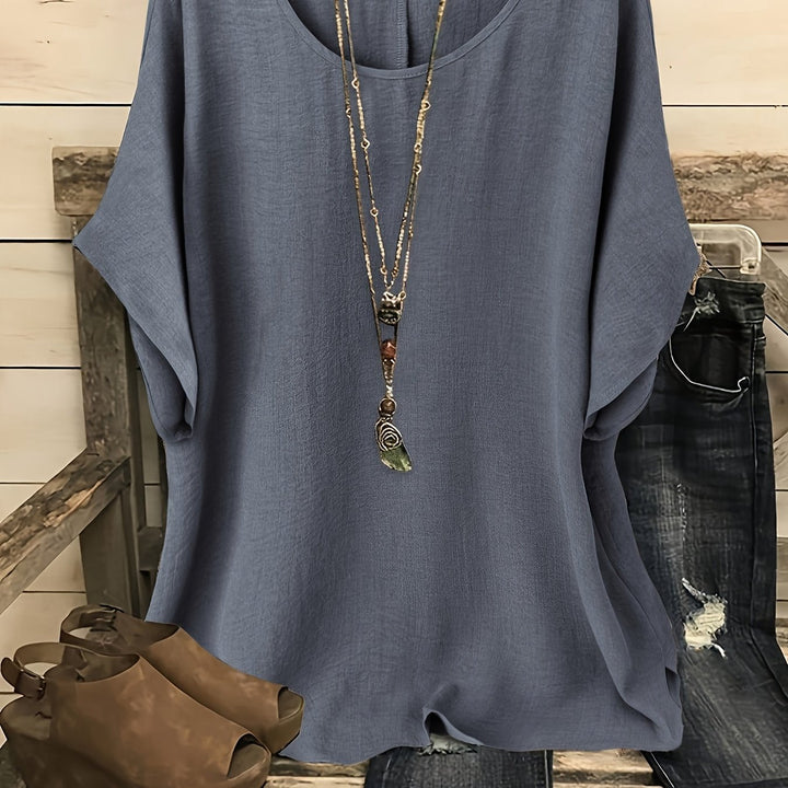 Élise — T-shirt femme col rond manches courtes