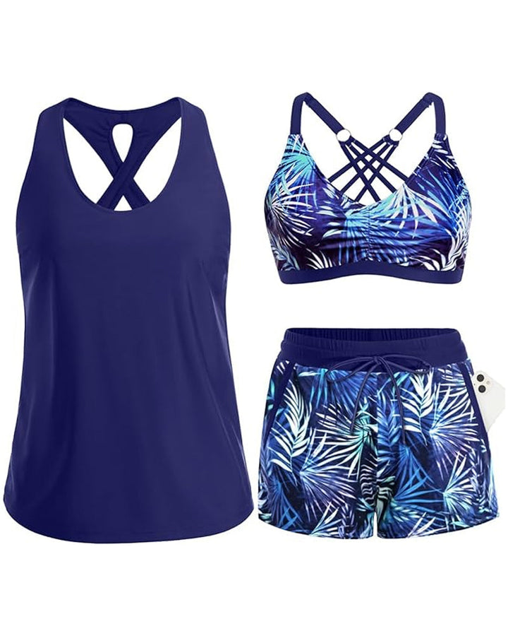 Maren — Ensemble tankini 3 pièces femme