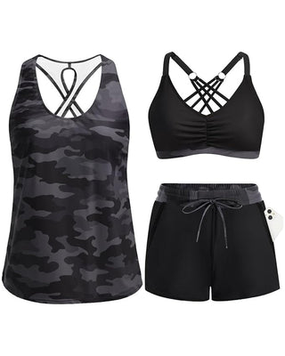 Maren — Ensemble tankini 3 pièces femme