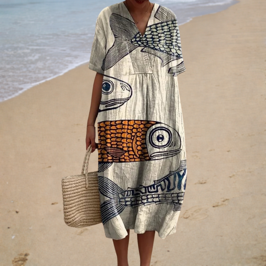 Desiree | Robe Midi Artistique Femme