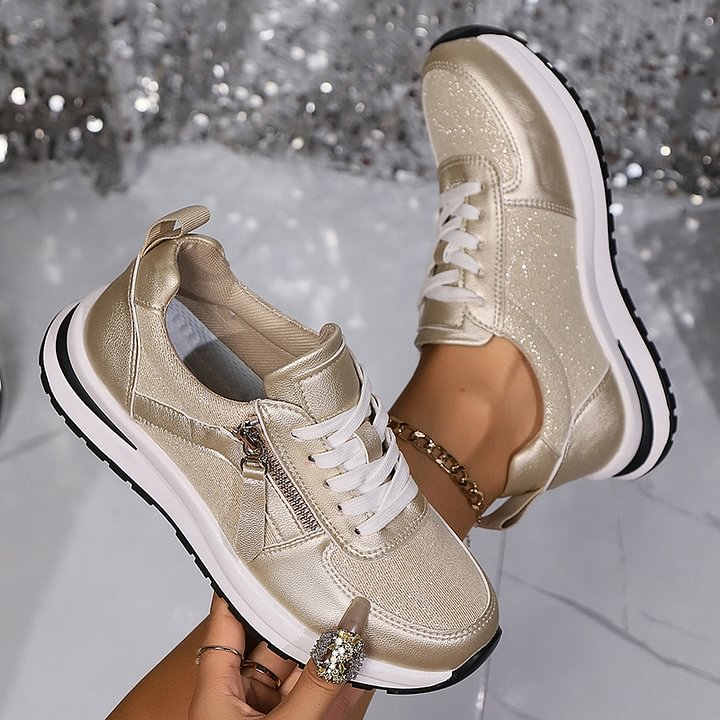 Livia | Baskets brillance élégante femme
