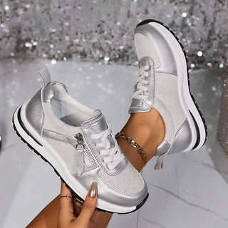 Livia | Baskets brillance élégante femme