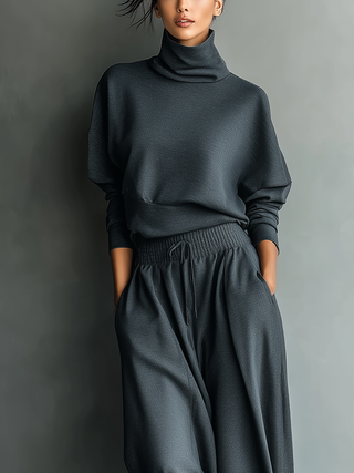Juliette | Ensemble en Maille avec Pantalon Large Femme