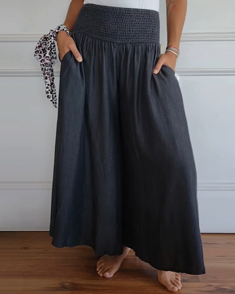 Delphine | Pantalon large fluide femme romantique