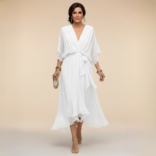 Adèle | Robe à col en V femme