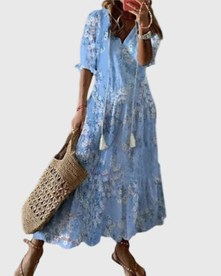 Amalia | Robe maxi bohème d'été vintage femme