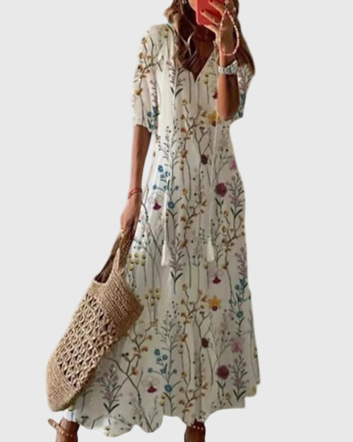 Amalia | Robe maxi bohème d'été vintage femme