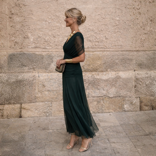 Mikaela — Robe longue femme épaules dénudées
