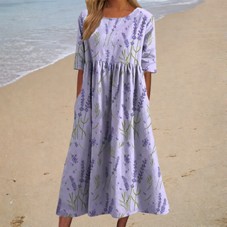 Rochelle | Robe Midi Romantique Femme