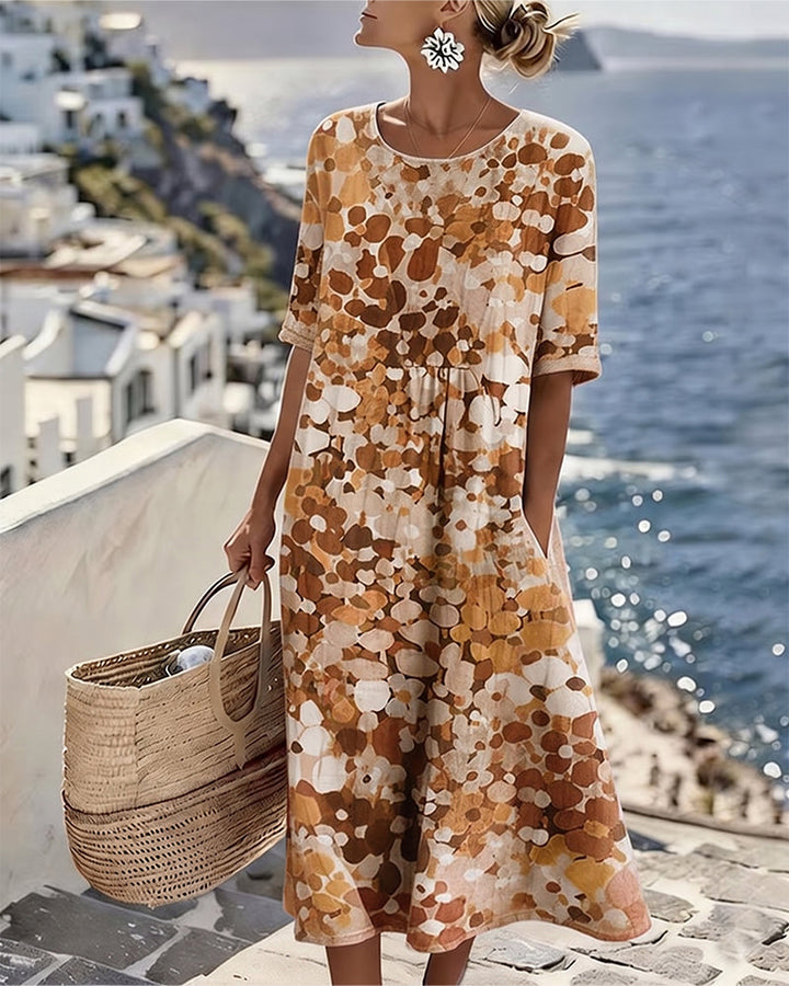 Vittoria — Robe midi fleurie femme élégante