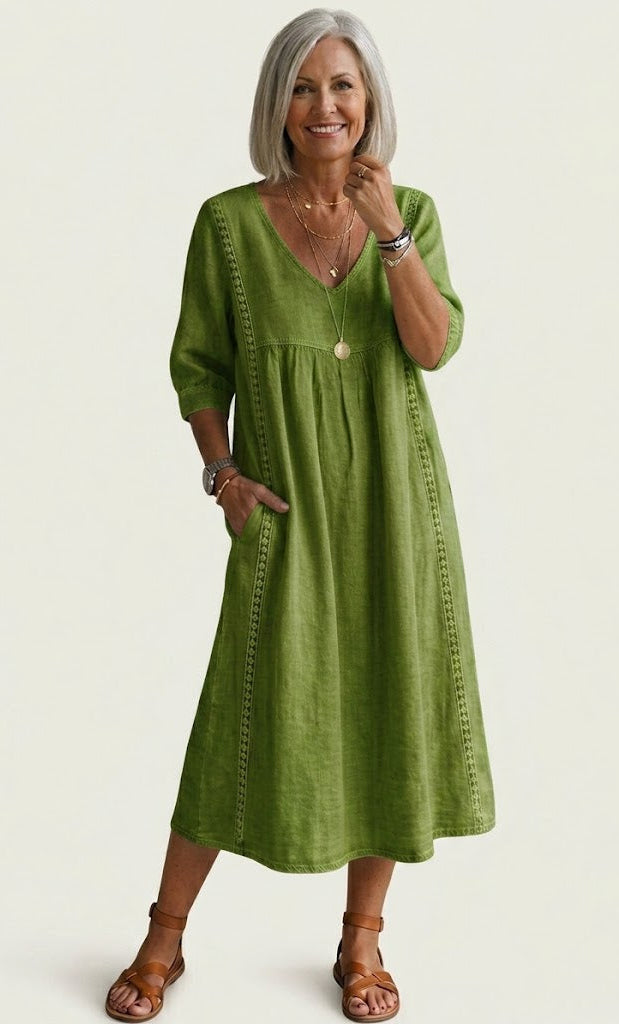 Louise | Robe maxi A-ligne élégance femme