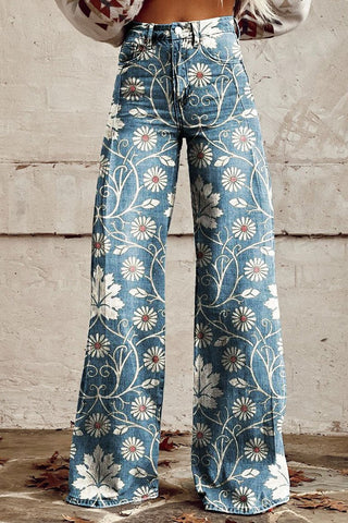 Éléonore | Pantalon fleuri femme
