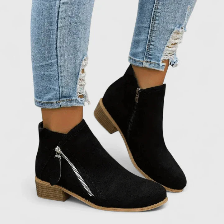 Armelle | Bottines suédées zip latéral femme